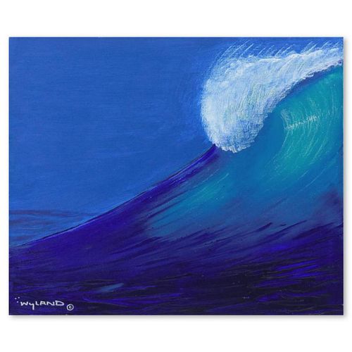 Wyland, "Big Surf" Original Acrylic Painting on Canvas, Hand Signed with Letter of Authenticity.