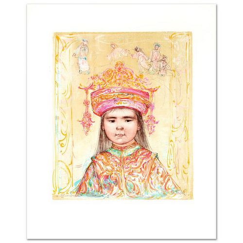 Oriental Daydream Limited Edition Lithograph by Edna Hibel (1917-2014), Numbered and Hand Signed with Certificate of Authenticity.