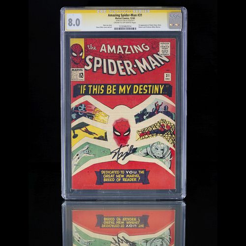 Amazing Spider -Man #31. Firmado por Stan Lee.  1st appearance of Gwen Stacy, Harry Osborn and Professor Miles Warren. Calficación 8.0