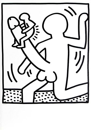 Keith Haring - Cock Buddy (from Lucio Amelio Suite)