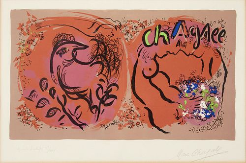 Marc Chagall - Jacket Cover for The Lithographs of Chagall, volume I