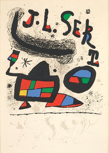 Joan Miro - Poster for the Exhibition Josep Lluis Sert