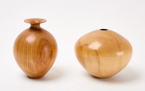 Ron Pessolano - Two Modern Turned Vases