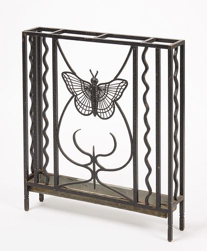 French Art Deco Butterfly Umbrella Stand