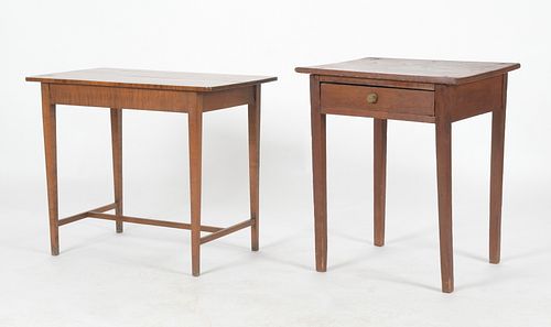 Two Federal Maple Side Tables, 19th Century