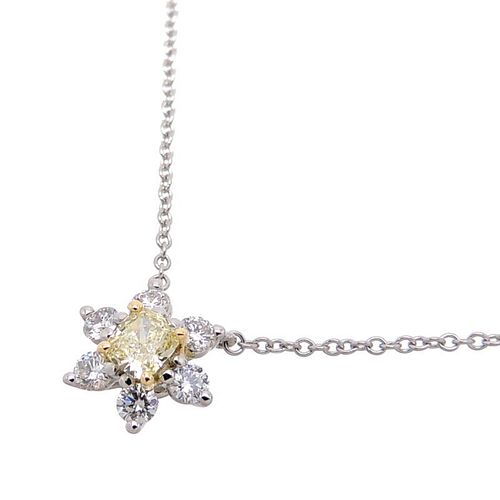 TIFFANY BUTTERCUP 18K YELLOW GOLD & PLATINUM NECKLACE