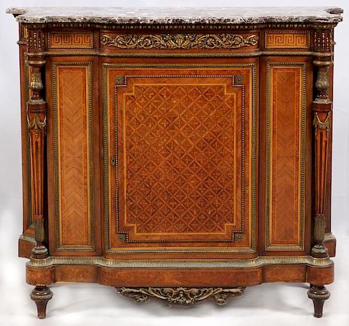 FRENCH MARBLE TOP CREDENZA 19TH.C.