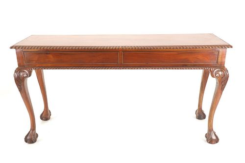 Early 1900s Chippendale Style Sofa Buffet Table