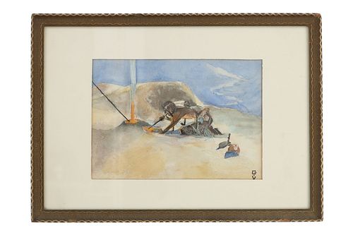 "The Forge" (After John Hassall) Signed GV 1920-30