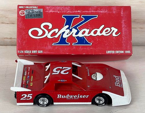 1995 Budweiser Ken Schrader Dirt Car 1:24 Scale St. Louis Missouri
