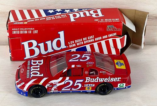 1996 Budweiser Ken Schrader Race Car Bank St. Louis Missouri