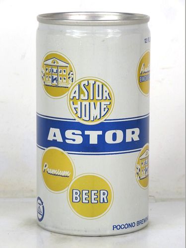 1972 Astor Beer 12oz T35-40 Ring Top Can Wilkes-Barre Pennsylvania