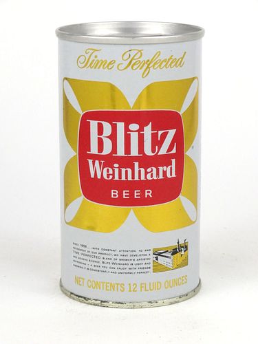 1965 Blitz Weinhard Beer 12oz T43-30.2 Ring Top Can Portland Oregon