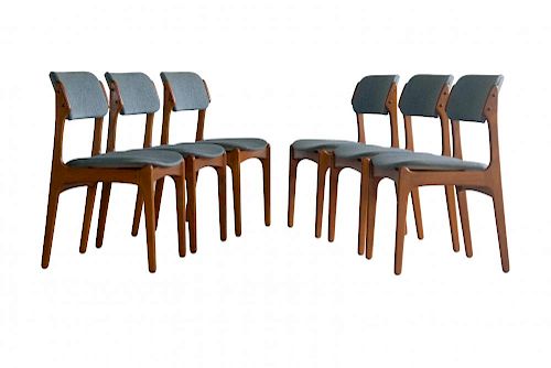 Erik Buch 1960s Danish Teak Dining Chairs
