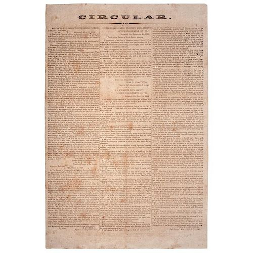 Confederate Broadside Concerning Potential Recruitment of Slaves, 1864