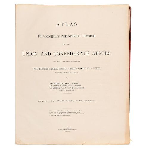 Atlas to Accompany the Official Records, 3 Volumes, 1891-1895