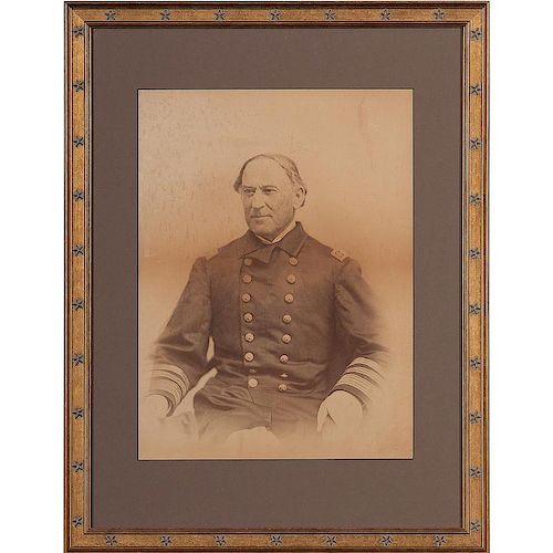 Admiral David G. Farragut, Large Format Albumen Photograph