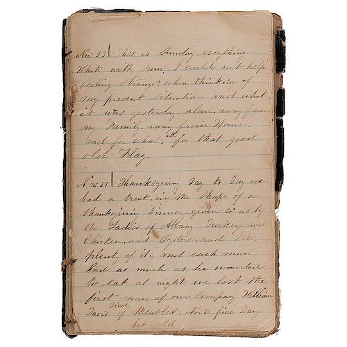 Civil War New York Rocket Battalion Soldier's Diary