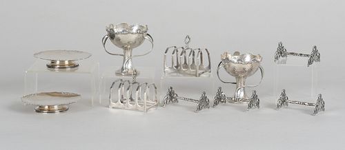 A Group of English Sterling Silver Tableware 