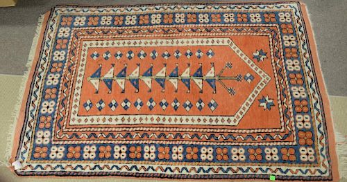 Oriental throw rug. 3' x 4'8"