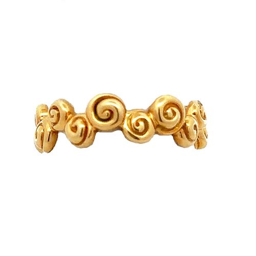 Tiffany & Co 18K Gold Rose Bud Band / Ring