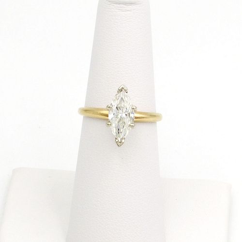 14K 1.40ct Marquise Shape Diamond Engagement Ring