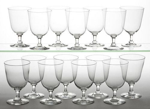 STEUBEN CRYSTAL GLASS GOBLETS, LOT OF 15