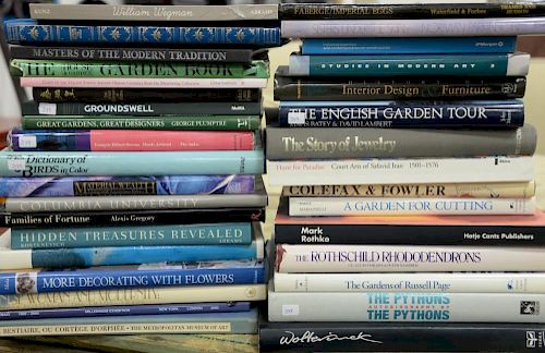 Thirty-four coffee table books to include Abrams "William Wegman", Mark Rothko, etc.