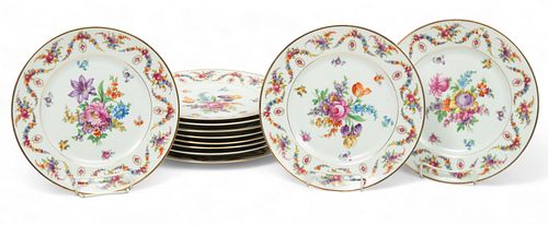 Schumann (Bavarian) Porcelain Dinner Plates, Dia. 11" 11 pcs