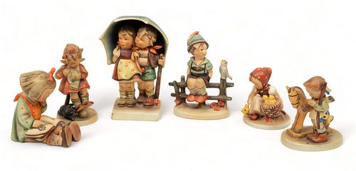 Hummel Full Bea And Crown Marks Figures 3.8" - 6.7" 6 pcs