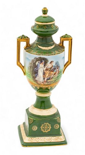Epphila (Slovakia) Porcelain Urn Ca. 1900, H 14" W 5"