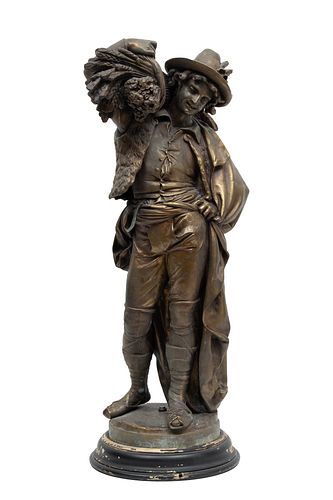Albert Ernest Carrier-Belleuse (French, 1824-1887) Bronze Sculpture Harvest, H 27"