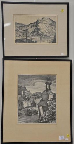 Large group of prints and sketches to include Thomas Cook engravings after William Hogarth, Max Kuehne etching, and Harry Wic