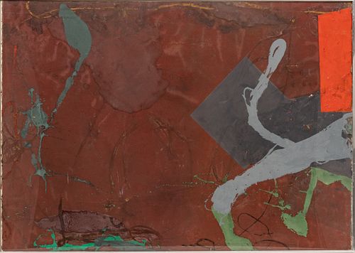 Peter Plagens (American, B. 1941) Mixed Media on Paper, Ca. 1970s, Untitled Abstract, H 29.5" W 41.5"