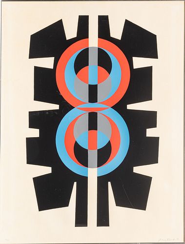 Jimmy Ernst (German-American) Serigraph on Papaer, Ca. 1970, "Plate II", H 36.75" W 27.5"