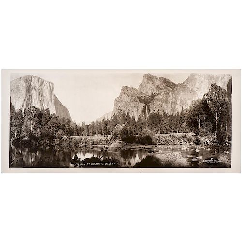 E.O. Goldbeck, Gateway to Yosemite Valley, Signed Panoramic Photograph, Plus