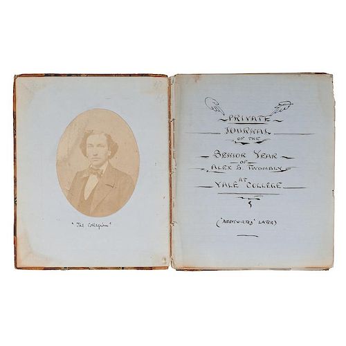 Alexander S. Twombly Diary Documenting his Senior Trip to Cuba and a Slave Auction in Charleston, Ca 1853-1854