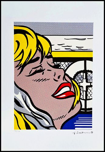 ROY LICHTENSTEIN's Shipboard Girl, A Limited Edition Lithography Print