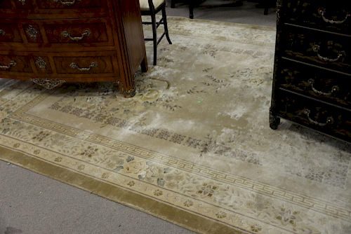 Silk Chinese Oriental carpet. 8' x 10'