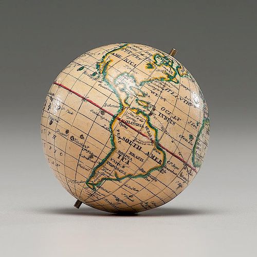 Pocket Globe, with Initials Indicating Carl Bauer, Nuremberg