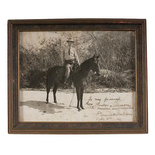 Emmett Dalton, Two Signed Photographs, One with Tom Mix
