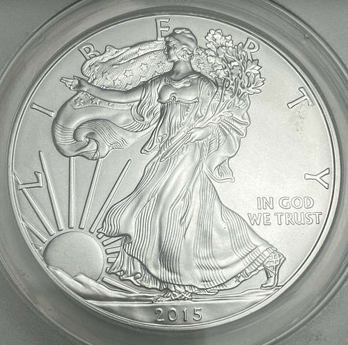 2015 American Silver Eagle ANACS MS70 First Day Of Issue