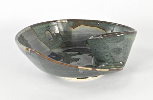 FLOATING BLUE SWIRLY BOWL by Ing Collins
