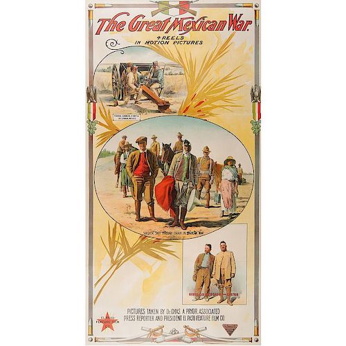 The Great Mexican War (1914), Three Sheet Lithograph Movie Poster