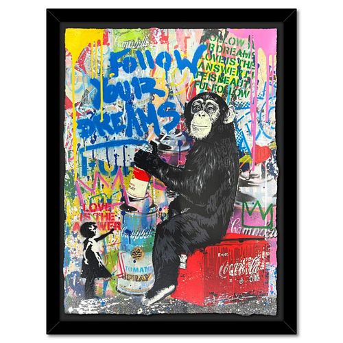 Mr. Brainwash, "Everyday Life" Framed Mixed Media Original, Hand Signed with Certificate of Authenticity.