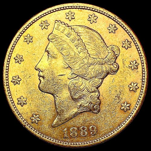 1889-S $20 Gold Double Eagle CLOSELY UNCIRCULATED