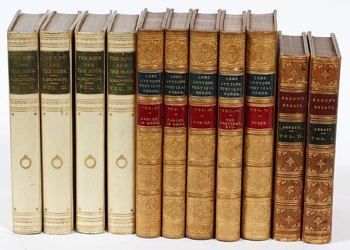 LYTTON BROWNING & BACON LEATHER VOLUME SETS