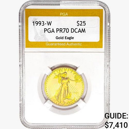 1993-W $25 1/2oz. American Gold Eagle PGA PR70 DCA