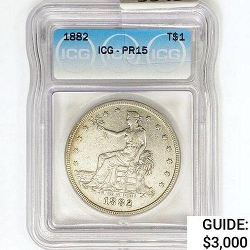 1882 Silver Trade Dollar ICG PR15 