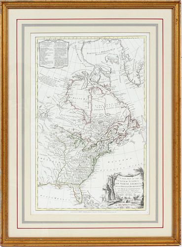 SAMUEL DUNN HAND COLORED PRINTED MAP